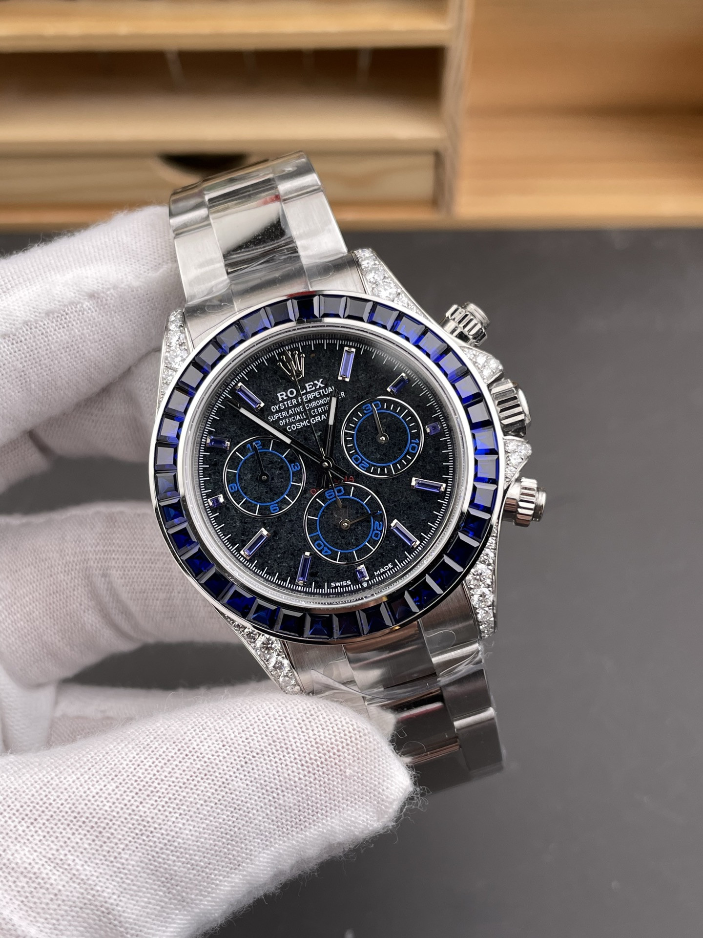 Hidden Edition Daytona Lab Grown Blue Bezel