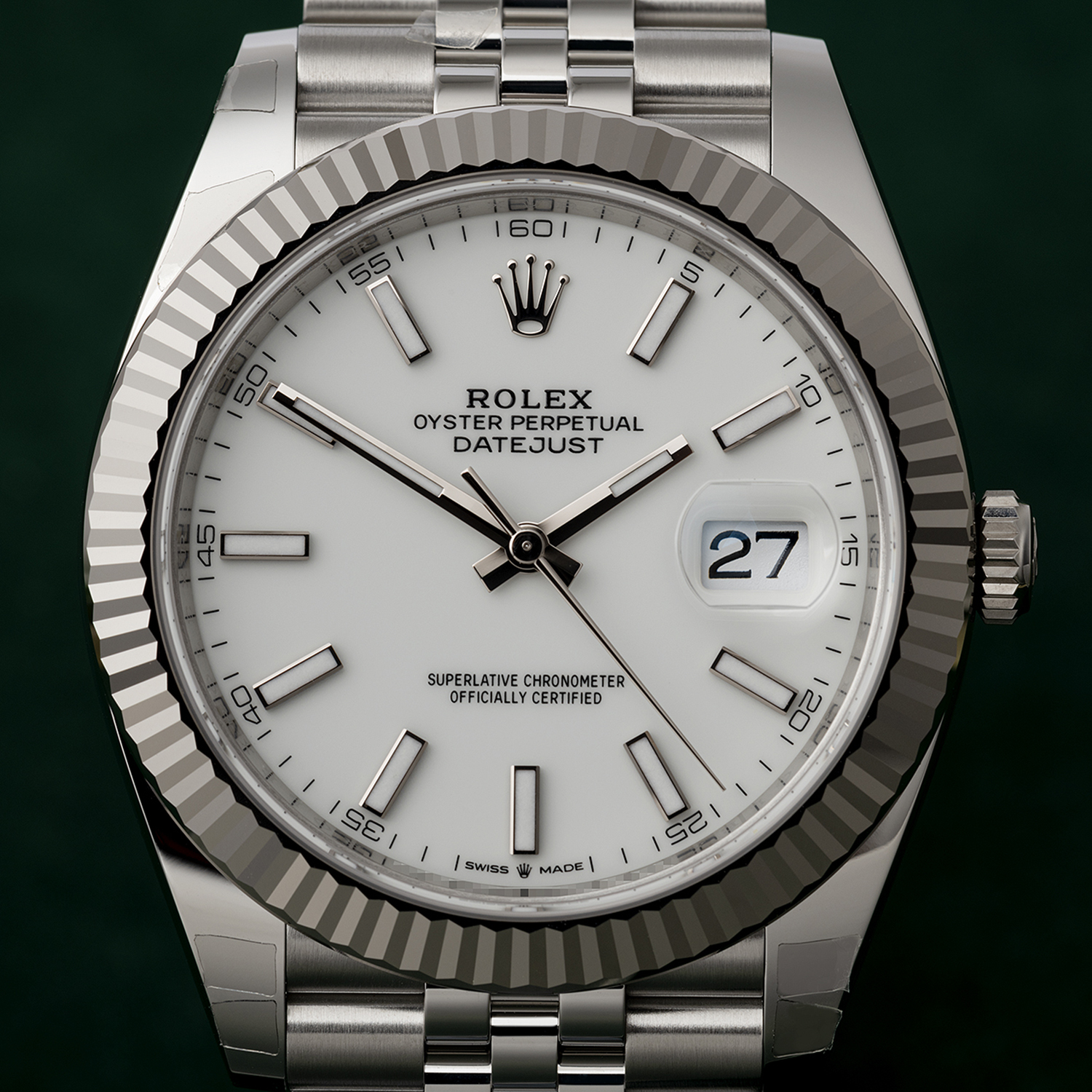Rolex Datejust 41 Oystersteel and 18K White Gold 41 mm White Dial 126334-0010