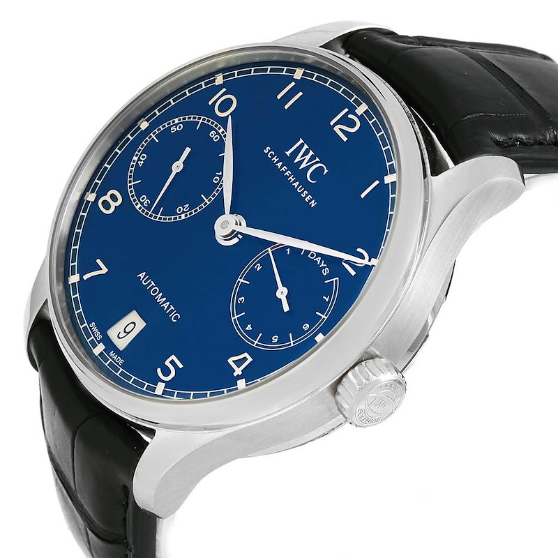 IWC Portugieser Blue Dial Mens Watch IW500710