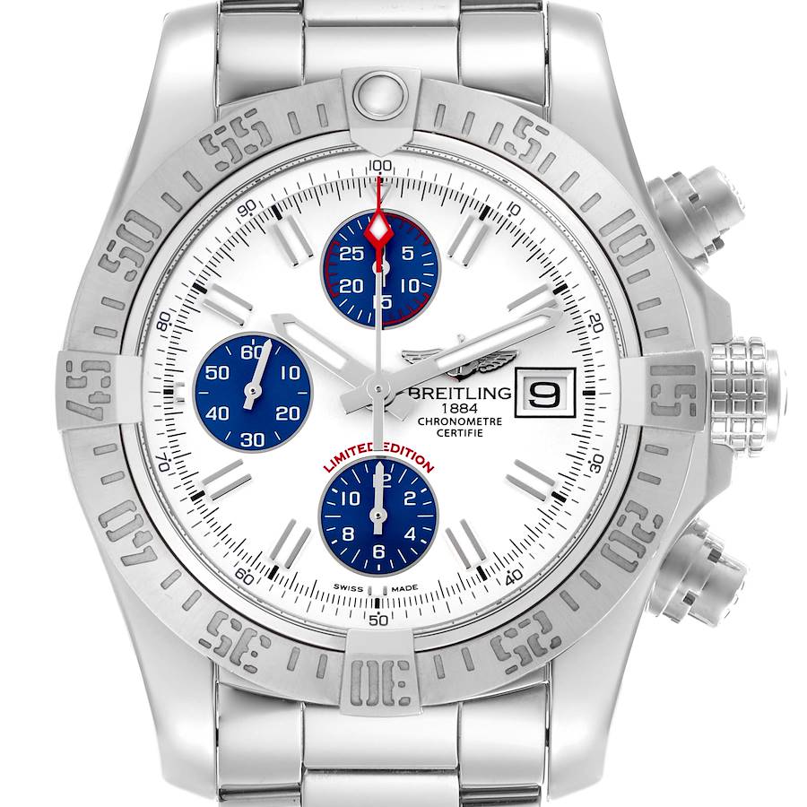 Breitling Avenger II White Dial Steel Mens Watch A13381