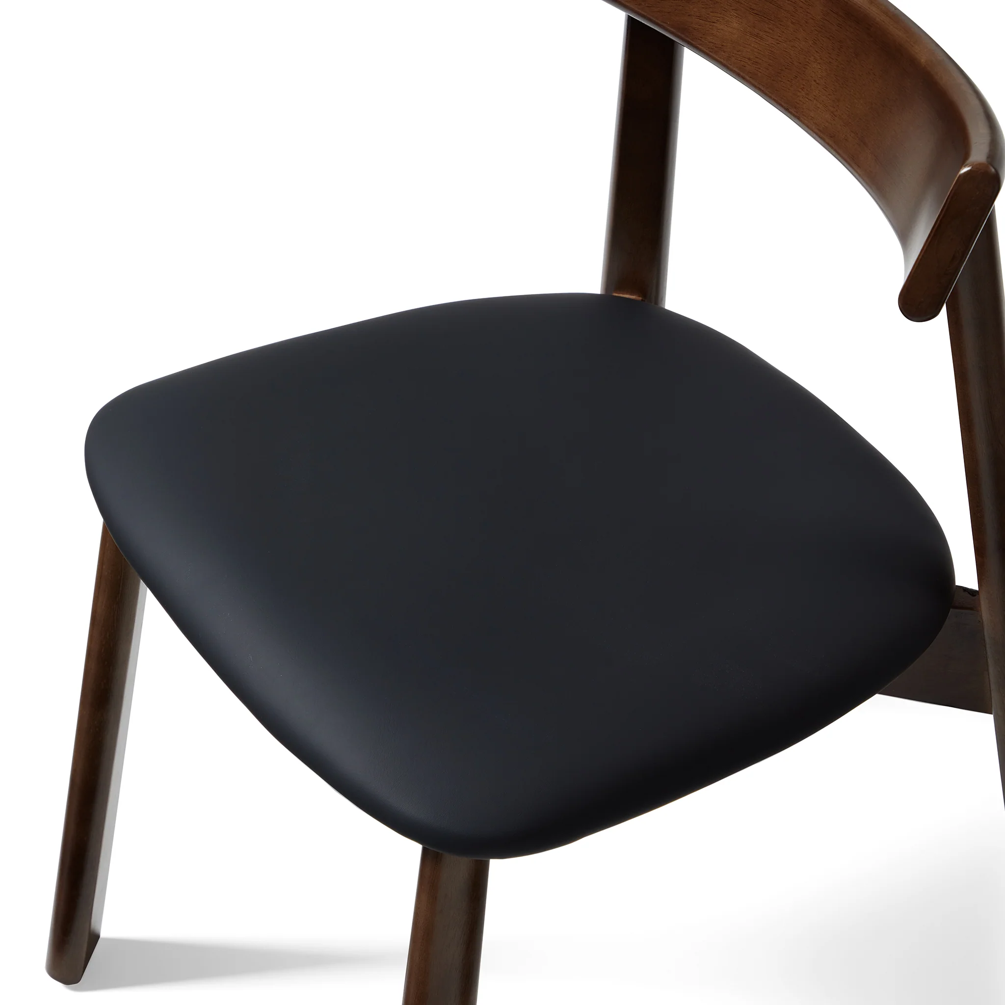 Ester Upholstered Dining Chair – Elegant Curved Backrest in with Oak Legs