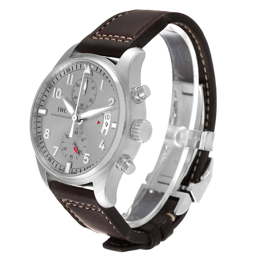 IWC Pilot Spitfire Ju Air Chronograph Silver Dial Mens Watch IW387809