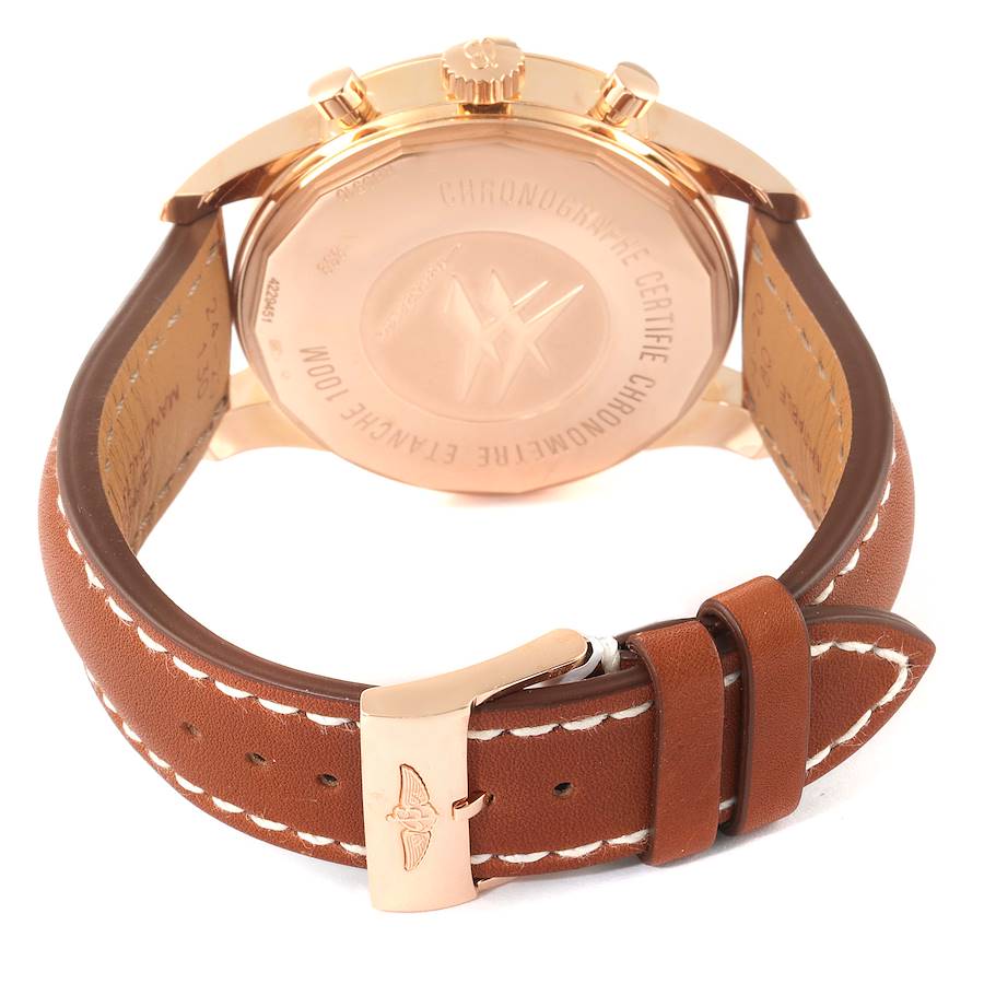 Breitling Transocean Chronograph Unitime Rose Gold Watch RB0510