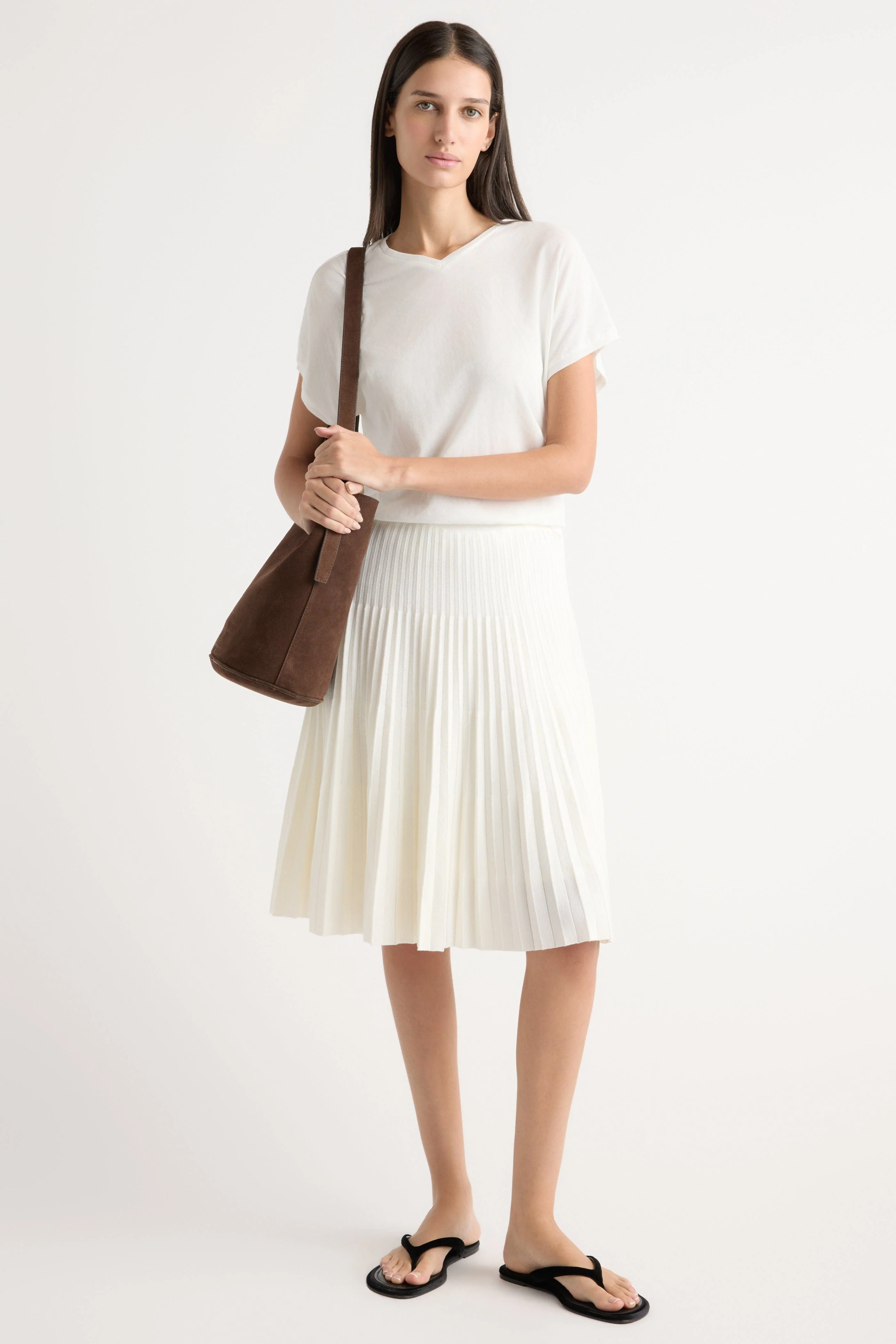 Katerina Pleated Knit Skirt