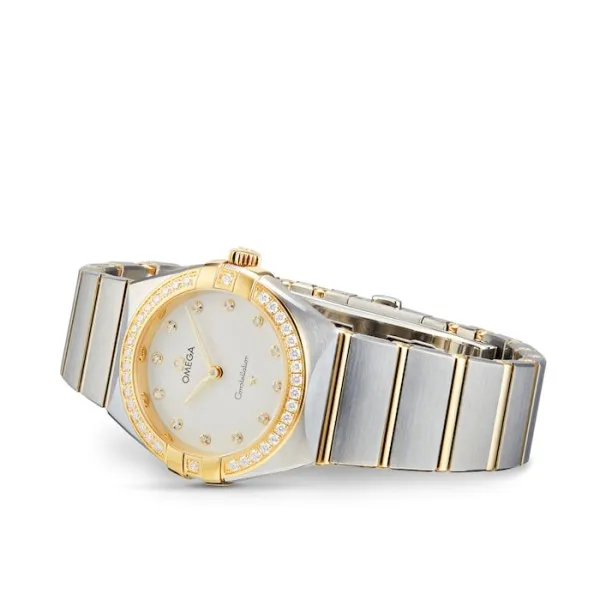 Omega Constellation Women Quartz Mother of Pearl Stainless Steel Watch O13125286052002