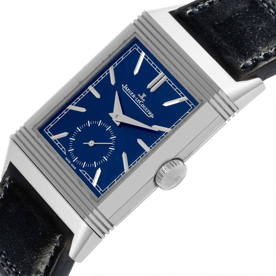 Jaeger LeCoultre Reverso Tribute Steel Mens Watch 214.8.62 Q3978480