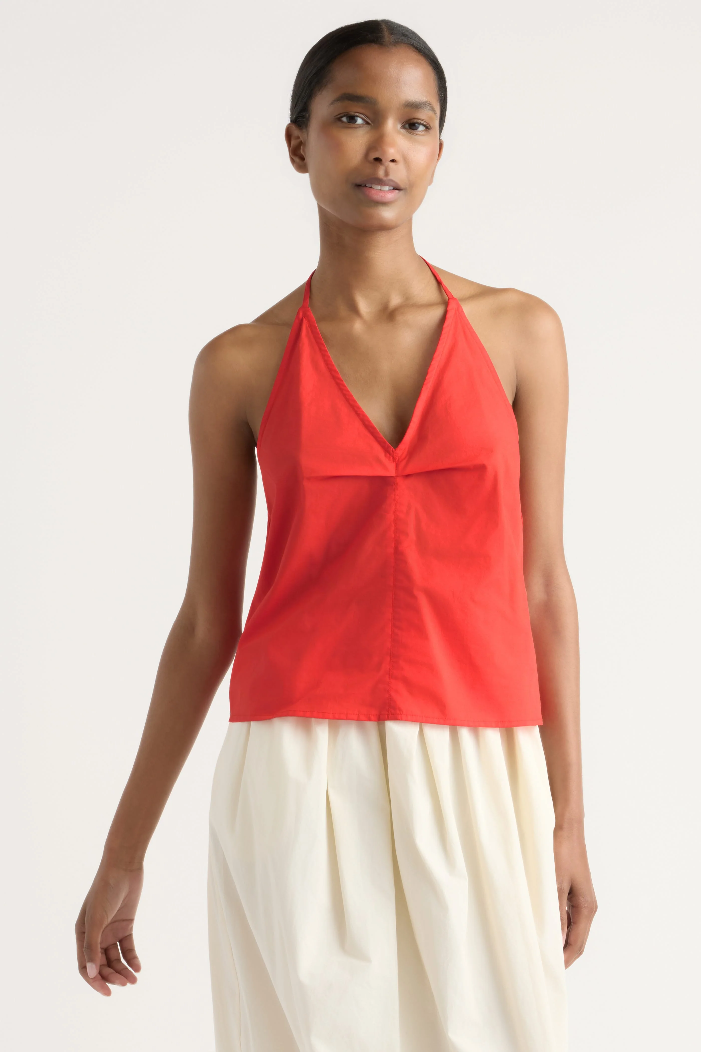 Vesna Organic Cotton V-Neck Halter Top