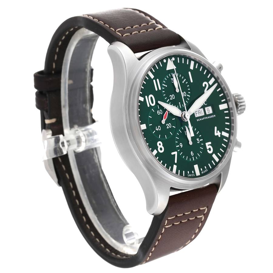 IWC Pilot Racing Green Dial Chronograph LE Mens Steel Watch IW377726