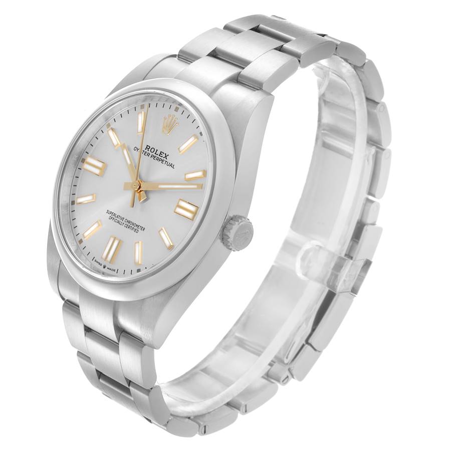 Rolex Oyster Perpetual 41 Silver Dial Steel Mens Watch 124300