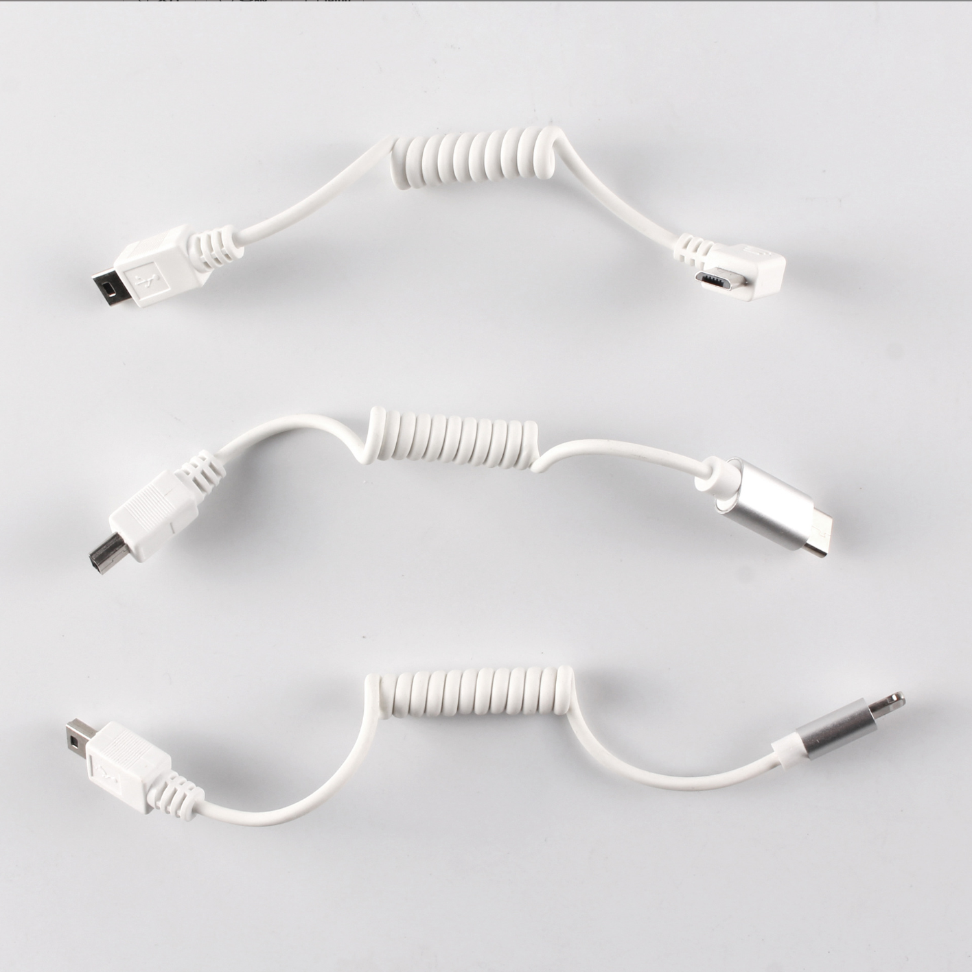 Retractable Coiled Charger Cable, Tangle-Free Spring Cord