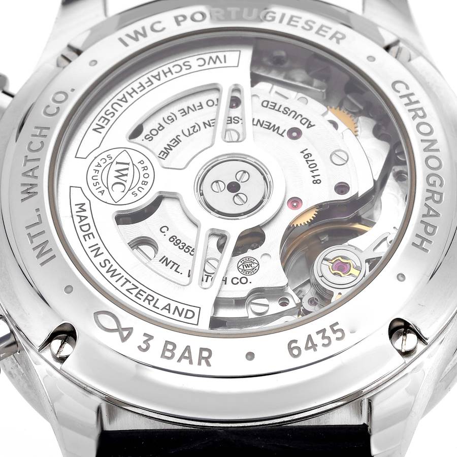 IWC Portugieser Chronograph Steel Blue Dial Mens Watch IW371606