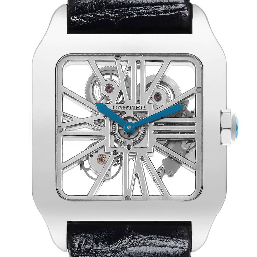 Cartier Santos Dumont Skeleton Dial White Gold Watch W2020033