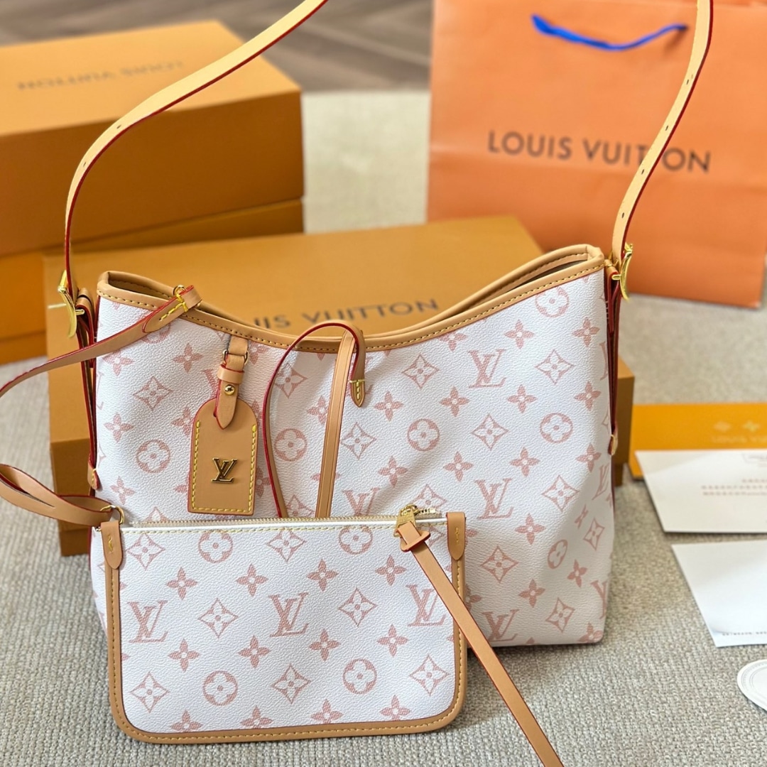 Louis Vuitton Carryall PM Bag Pink 30Cm