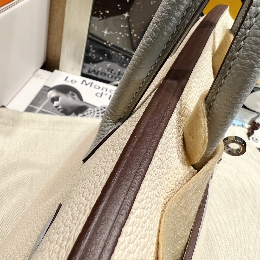 Replica Hermès Birkin Haze Blue Cream White