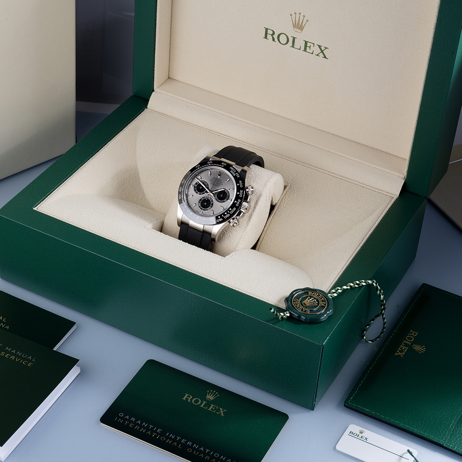 ??Limited Time Offer -Rolex Daytona White Gold Steel Grey Dial Oysterflex Strap 116519ln-0027
