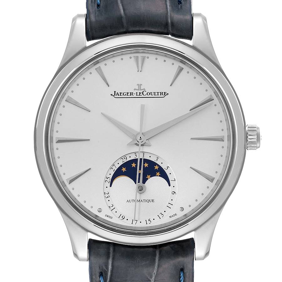 Jaeger LeCoultre Master Ultra Thin Moon Steel Mens Watch 145.8.64.S Q1258420