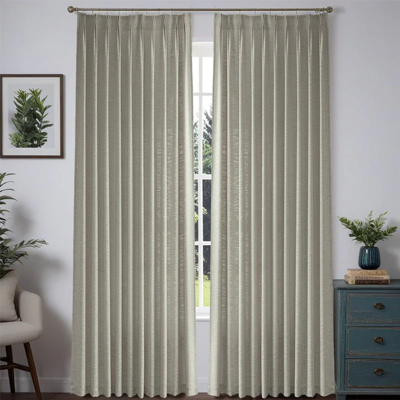 Custom Heavyweight Linen Drape Pleated - 36 Colors