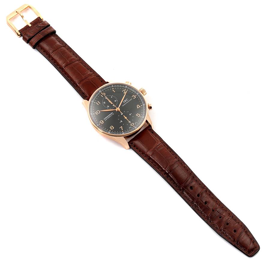IWC Portuguese Chrono Automatic 18k Rose Gold Mens Watch IW371482