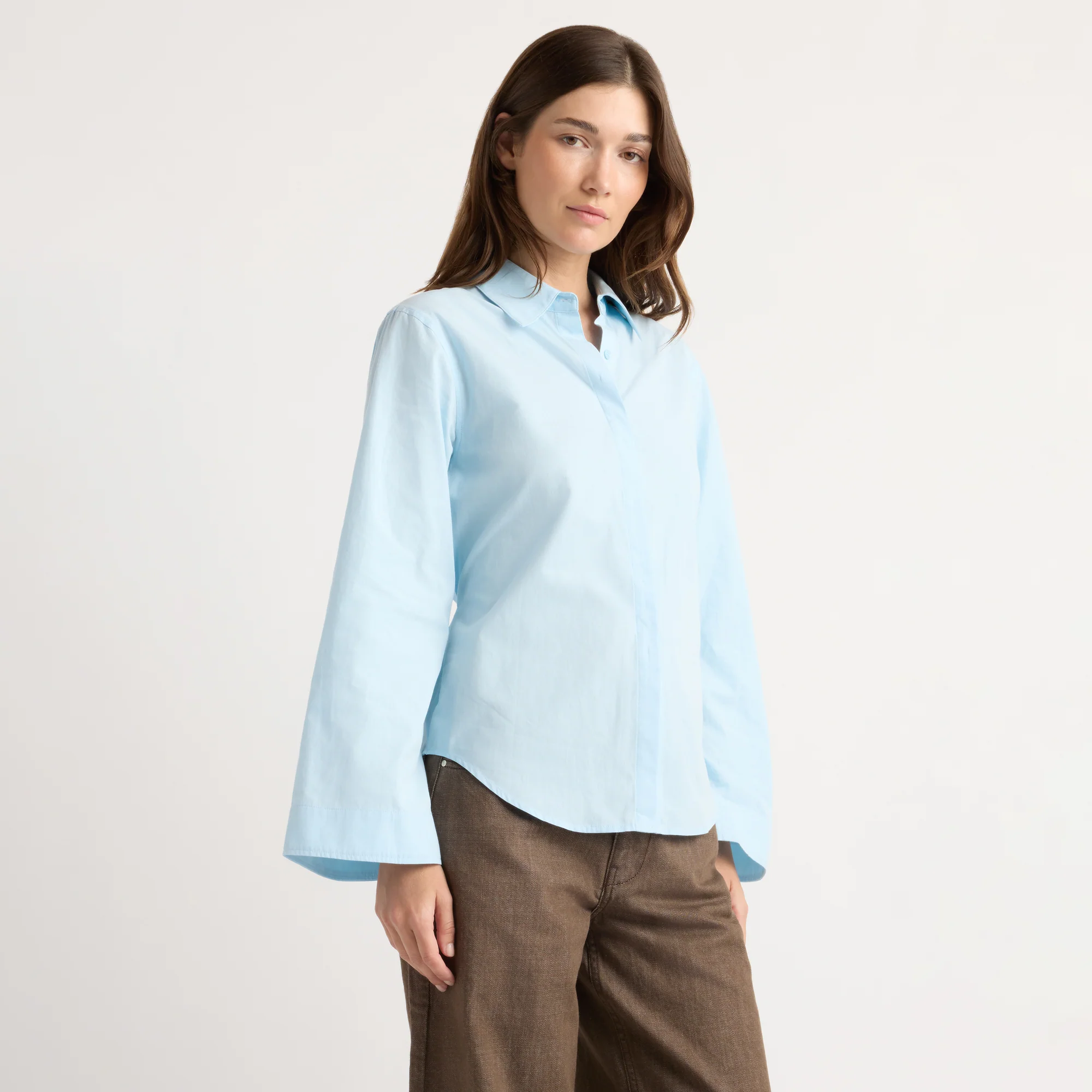 Theo Relaxed Bell-Sleeve Shirt