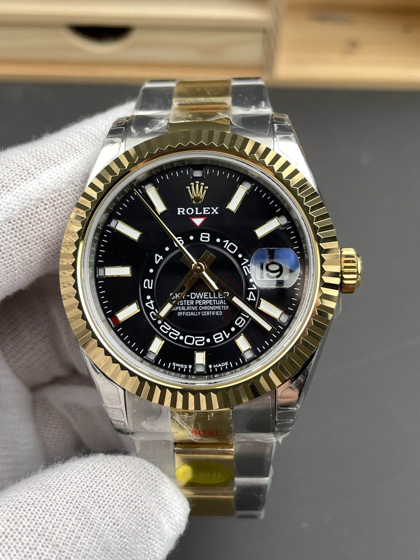 Two-Tone Sky-Dweller Black Dial