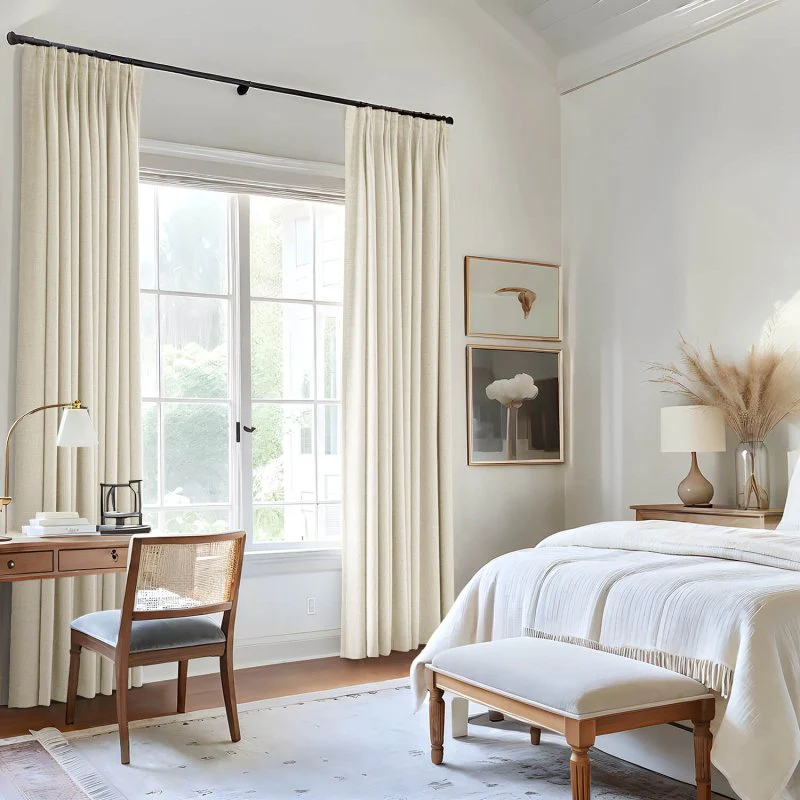 Custom Heavyweight Linen Drape Pleated