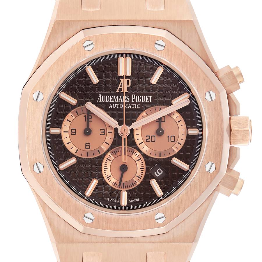 Audemars Piguet Royal Oak Brown Dial Rose Gold Watch 26331OR