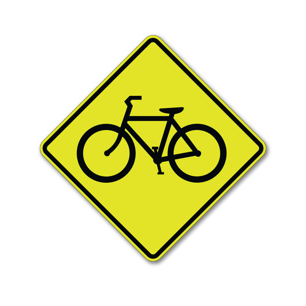 Caution Bikes Sign