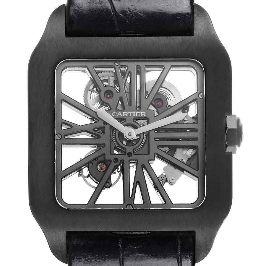 Cartier Santos Dumont Skeleton Dial White Gold Watch W2020033
