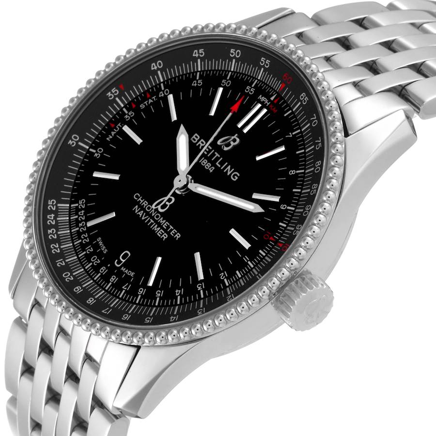 Breitling Navitimer Automatic 38 Black Dial Steel Mens Watch A17325