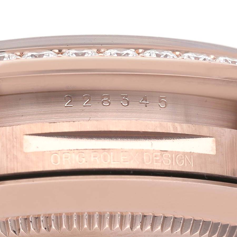 Rolex Day-Date 40 President Rose Gold Diamond Mens Watch 228345