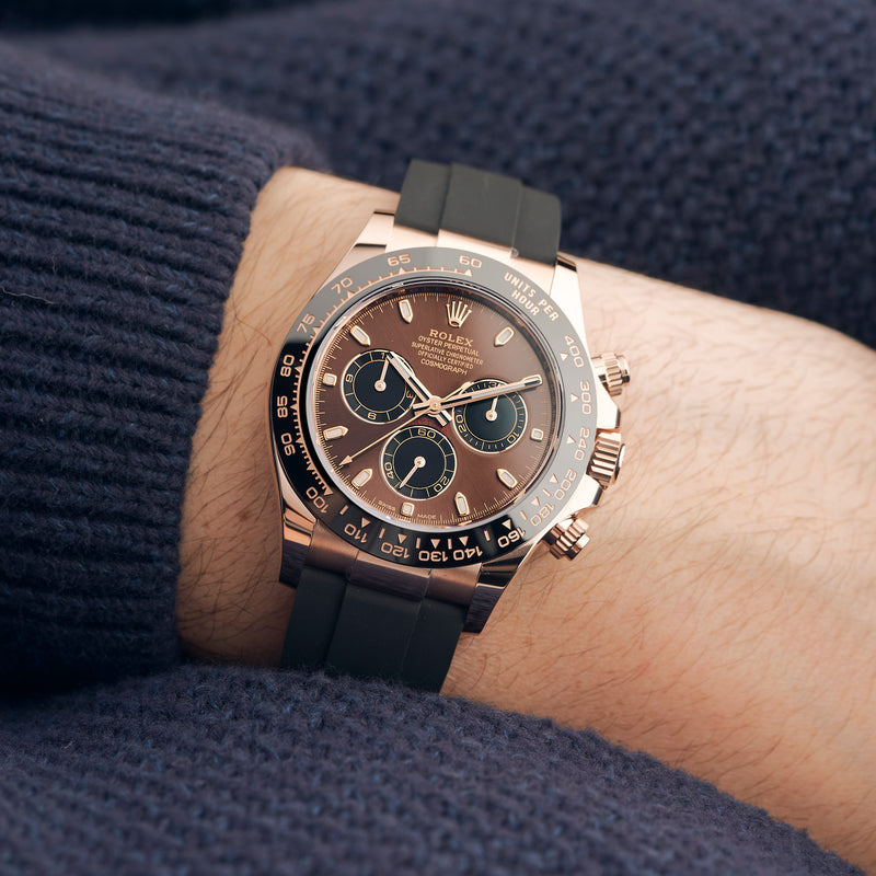 Rollie-The Crown Cosmograph Daytona Everose Gold Chocolate Oysterflex M116515LN-0041