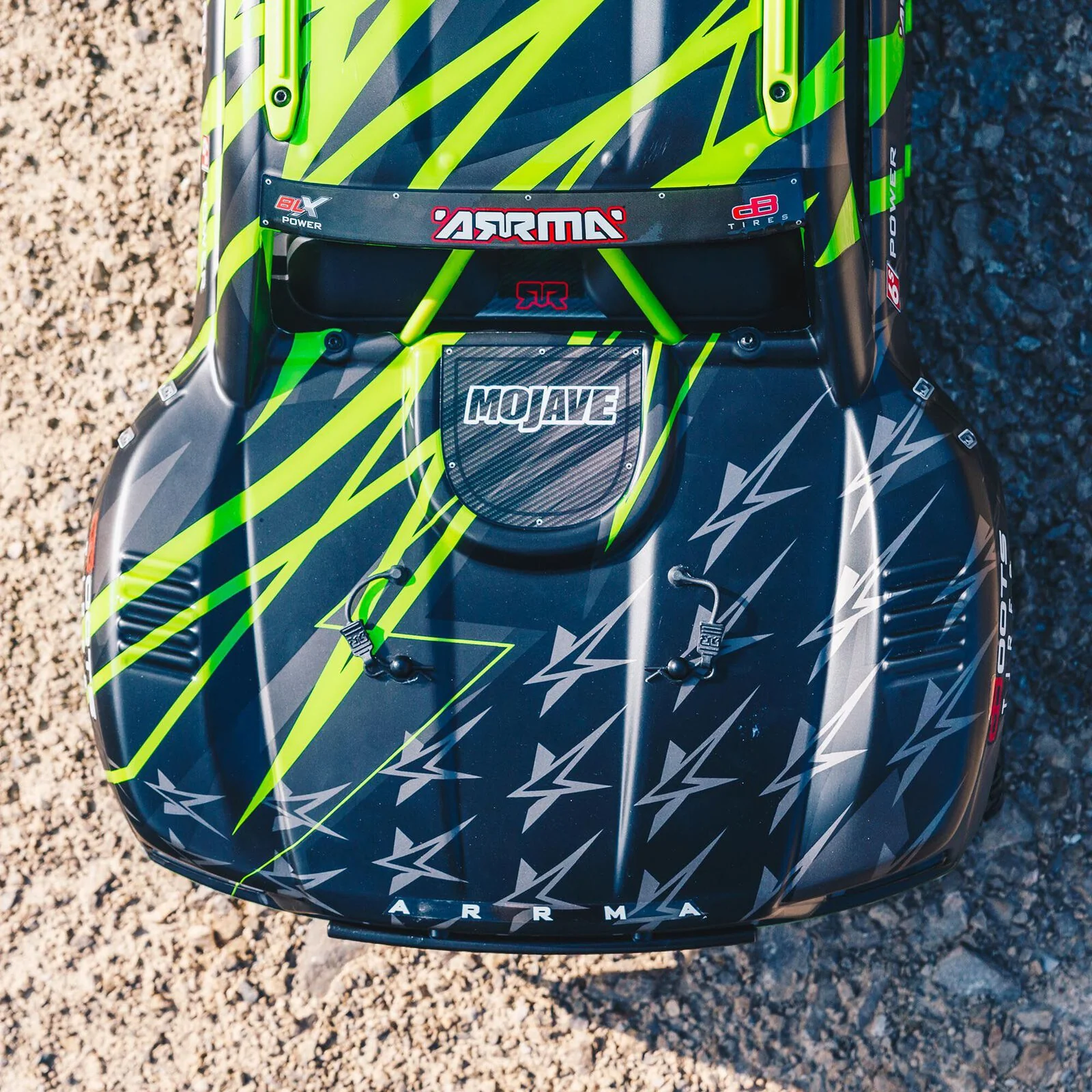 ARRMA 1/7 MOJAVE 6S V2 4WD BLX Desert Truck with Spektrum Firma RTR, Green/Black