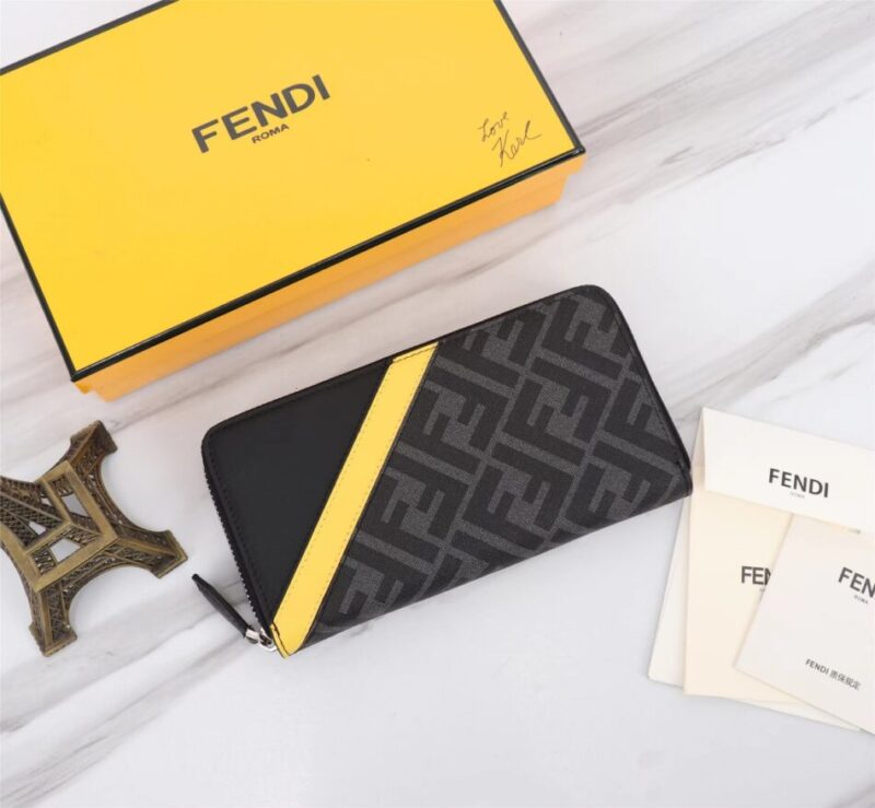 Replica Fendi Ff Black Wallet