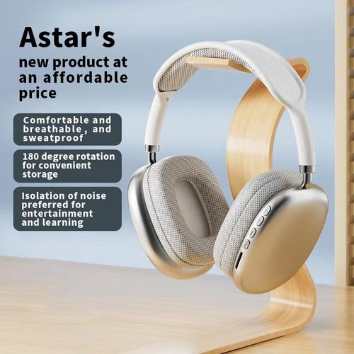 AStar Rotating black 5.1 Bluetooth Headset, 6-hour long battery life, ultra-strong noise reduction, designed for gaming and fitness users