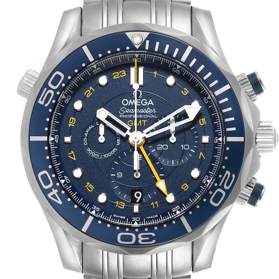 Omega Seamaster 300 GMT Steel Mens Watch 212.30.44.52.03.001