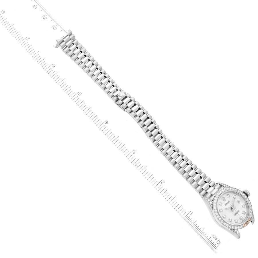 Rolex President Datejust White Gold Anniversary Diamond Dial Ladies Watch 69159