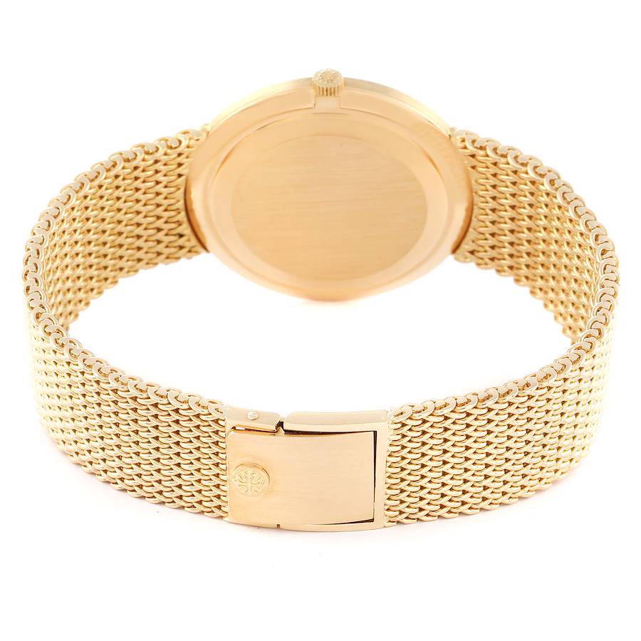 Patek Philippe Calatrava 18k Yellow Gold Ivory Dial Mens Watch 3893