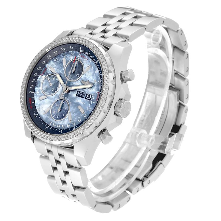 Breitling Bentley Motors GT Mother of Pearl Dial Steel Watch A13362
