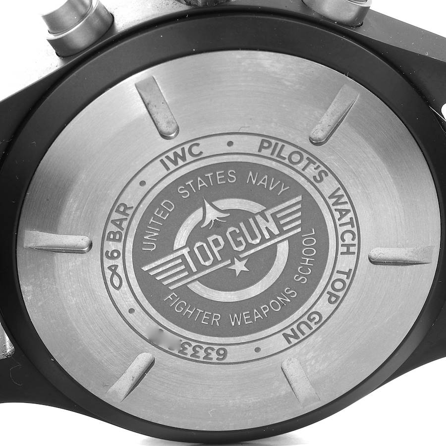 IWC Pilot Top Gun Chronograph Black Dial Mens Watch IW389101