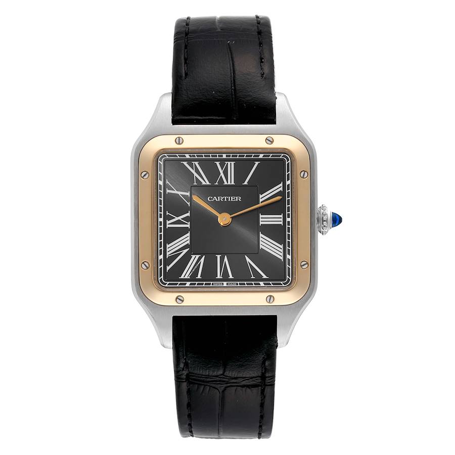 Cartier Santos Dumont Large Le 14 Bis Limited Edition Steel Yellow Gold Mens Watch W2SA0015
