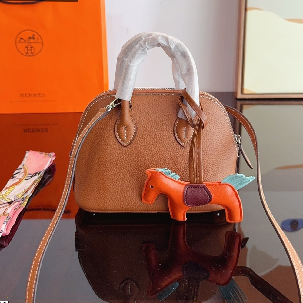Hermes Bolide 1923 Mini Bag Leather Brown 18Cm H075180CK37