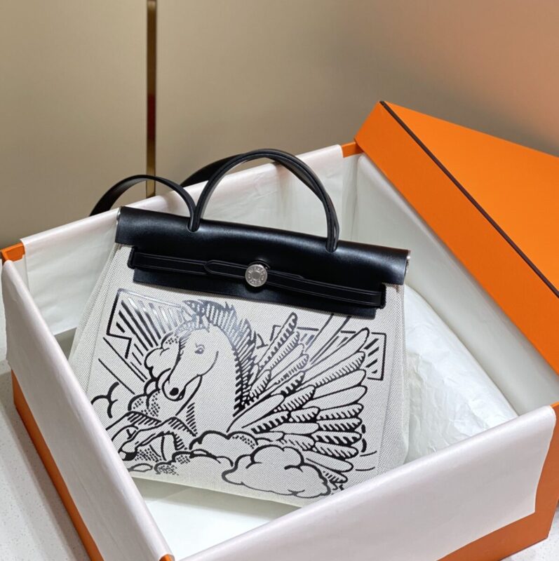 Replica Hermès Herbag 31Cm Black Horse