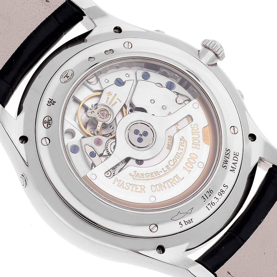 Jaeger LeCoultre Master Calendar White Gold Mens Watch Q1263520 176.3.98.S