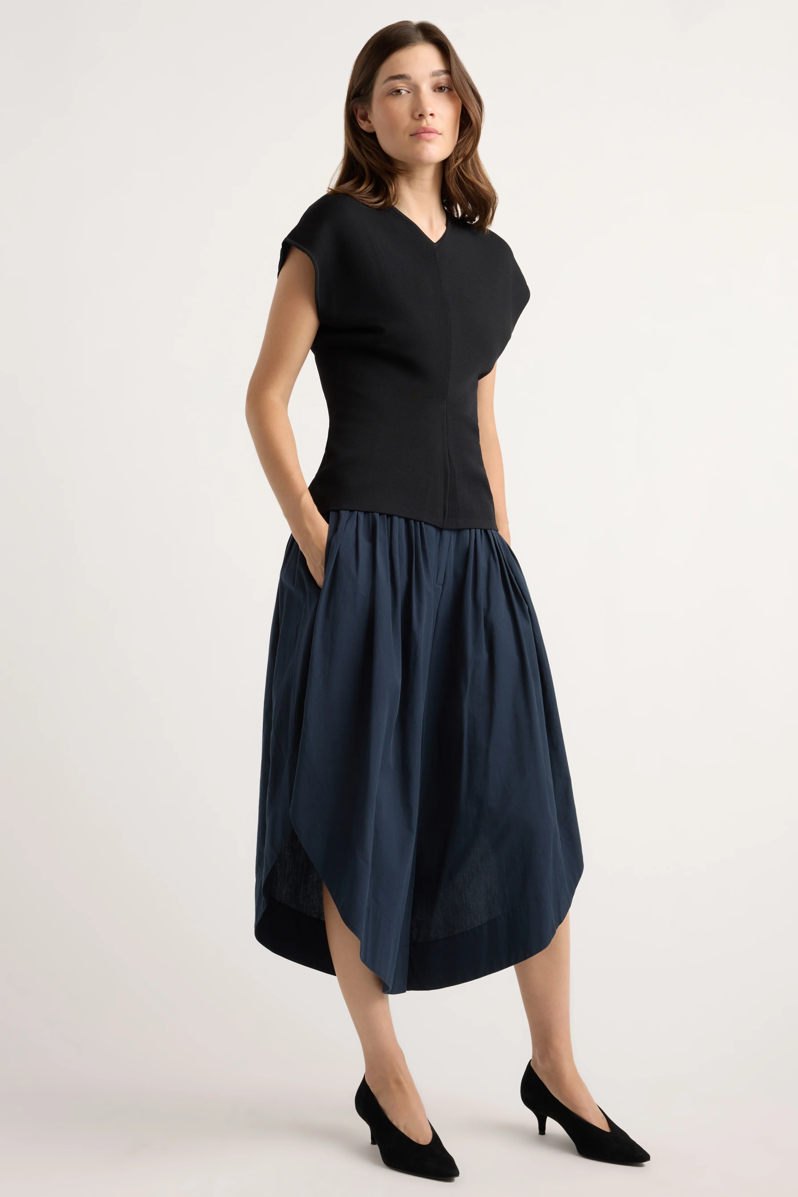Una Wide-Leg Culotte Pant
