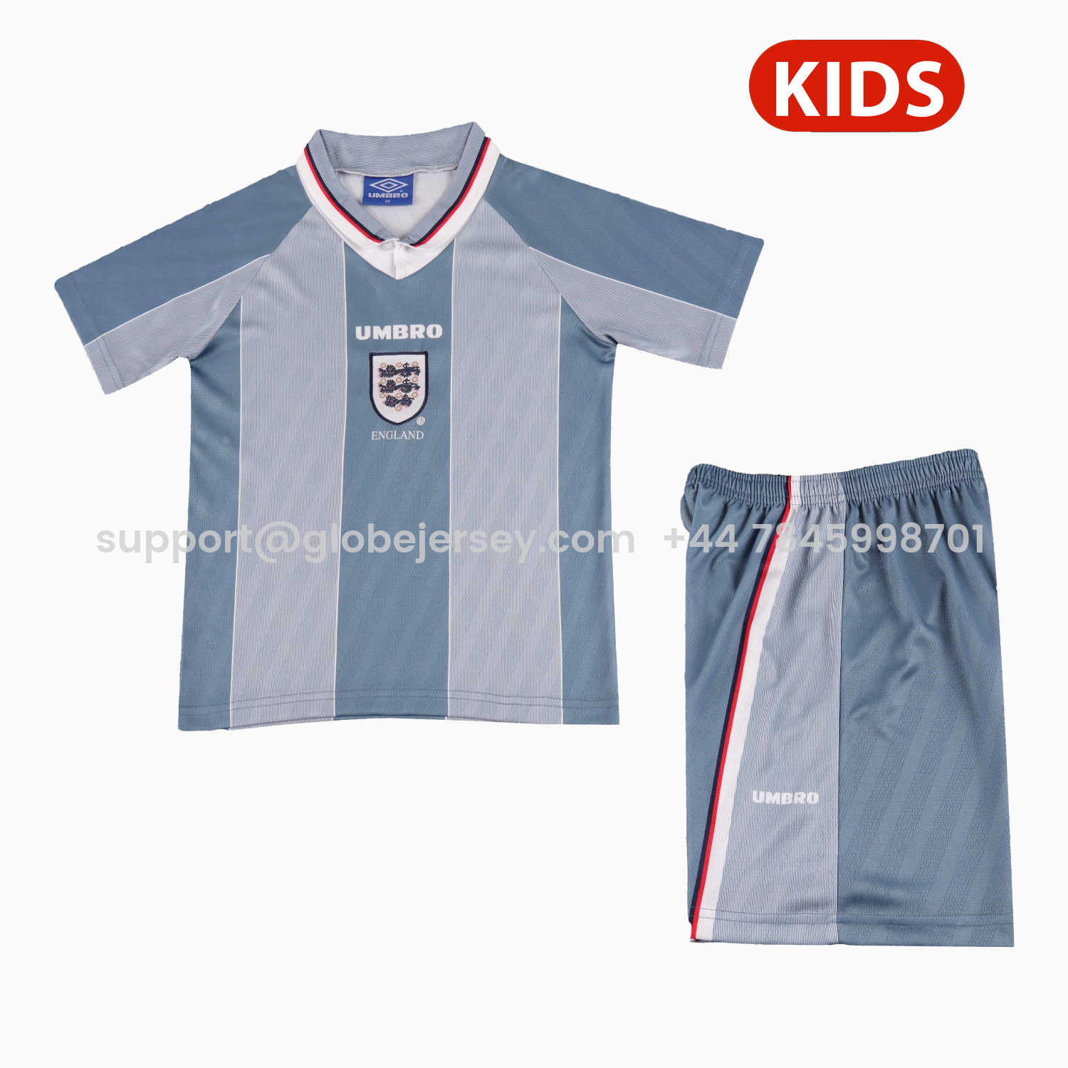 Retro England 1996 Away Kids Kit