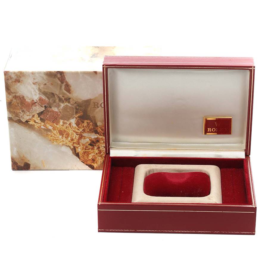 Rolex President Datejust Midsize Red Diamond Dial Yellow Gold Ladies Watch 68278