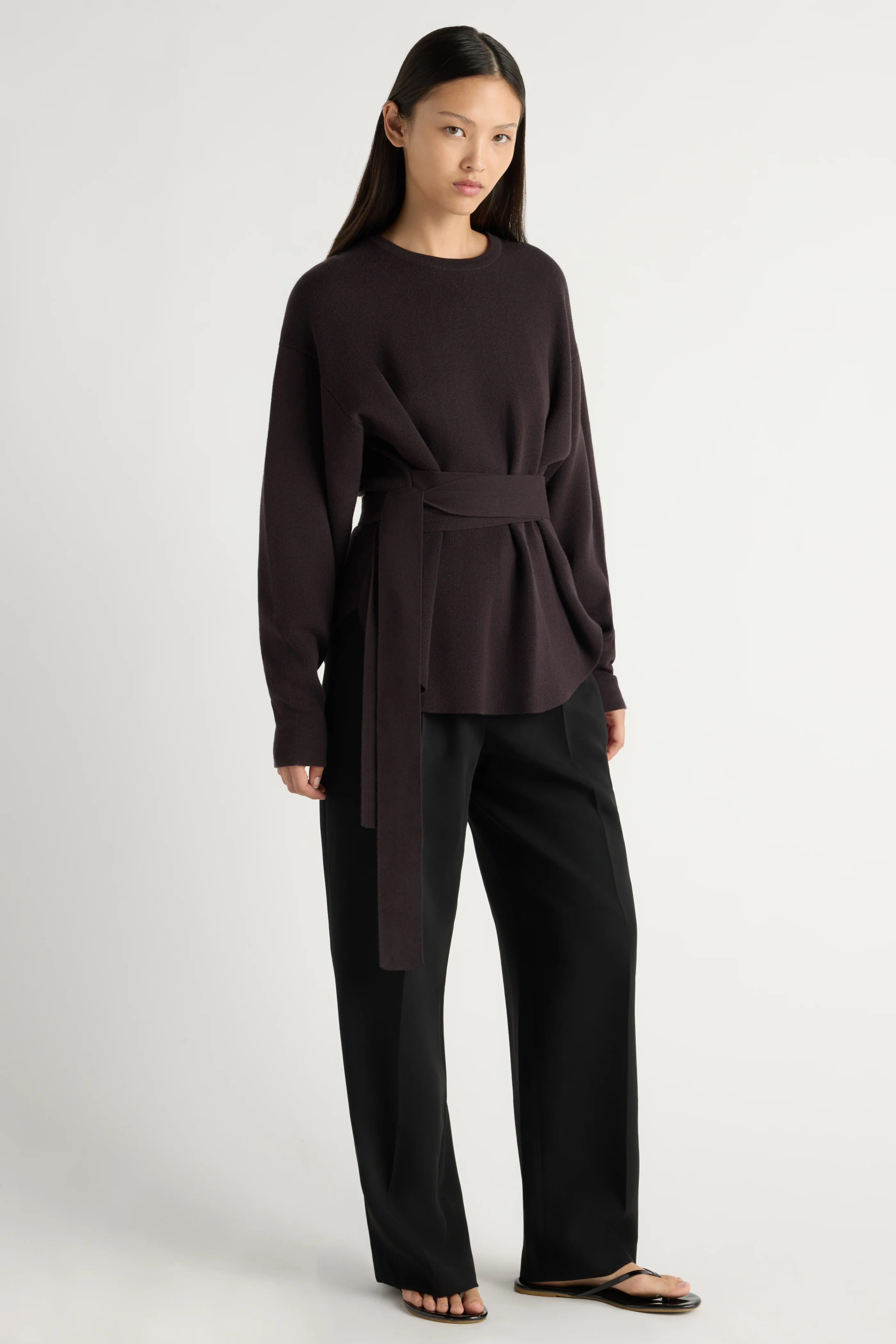 Nara Tie-Front Knit Sweater