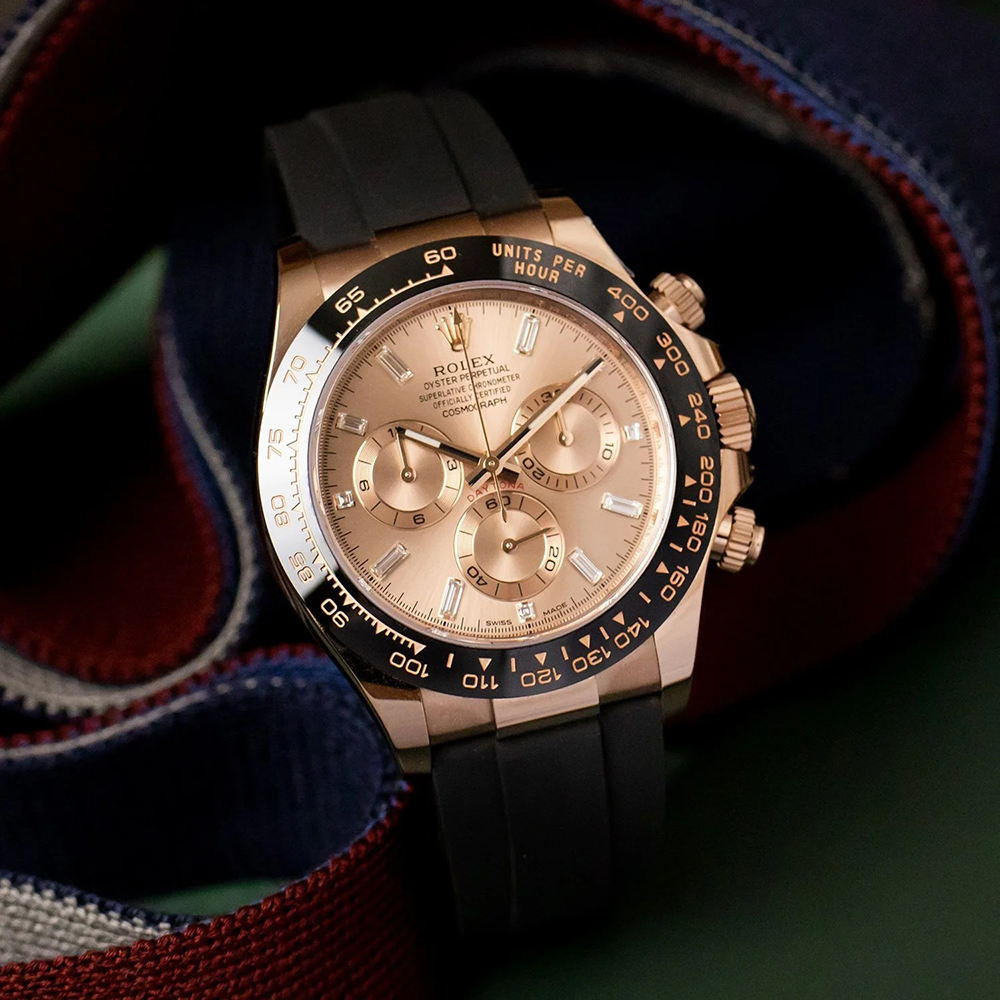 Rolex Daytona Sundust Dial 40mm Everose gold Oysterflex Strap 116515ln-0061