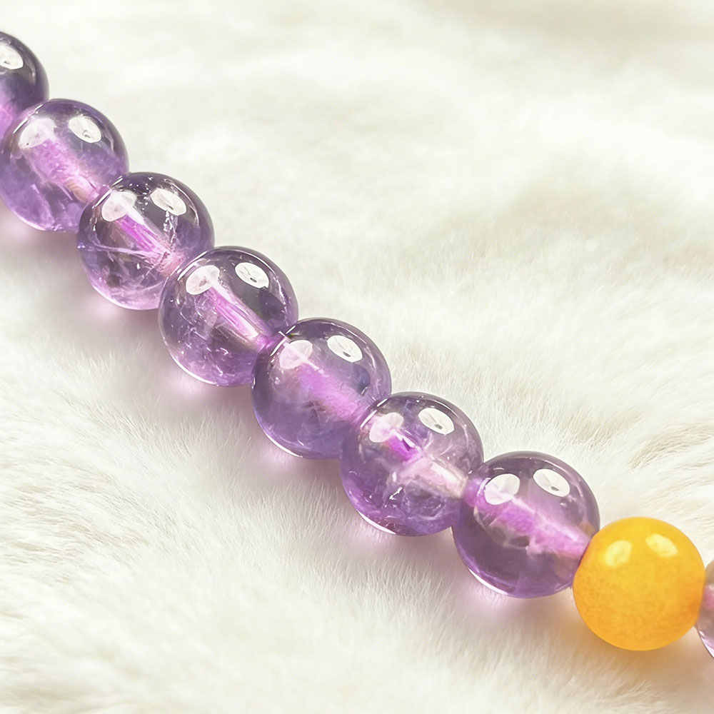 5mm Amethyst Bow Necklace | Spiritual Calm, Protection & Intuition