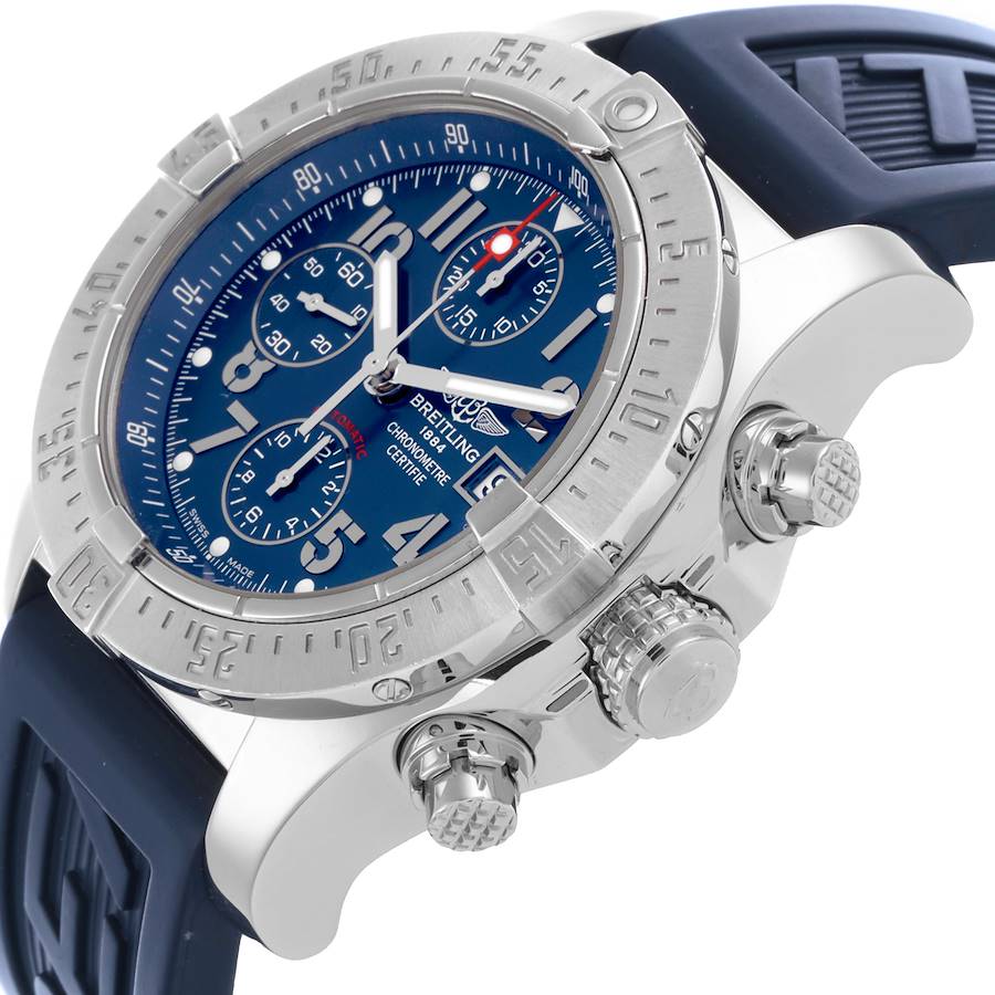 Breitling Avenger Skyland Chronograph Blue Dial Steel Mens Watch A13380